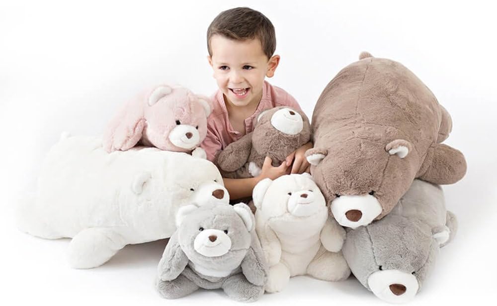 GUND Snuffles Laying Down Stuffed Animal Plush Teddy Bear Polar Bear, White, 27": Toys & Games