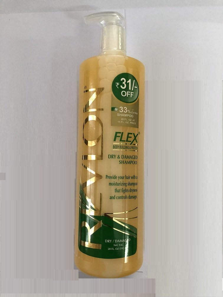 Revlon Flex Shampoo Dry Damaged Body Building Protein Shampoo Gentle