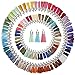 KeyZone 100 Pieces 50 Colors 40 mm Faux Suede Tassel Pendants with Caps for Key Chain Cellphone Straps DIY Accessories