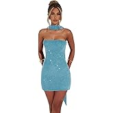 OERPPTA Sparkly Sequin Homecoming Dresses for Teens 2025 Short Sequin Dress Bodycon Cocktail Gown