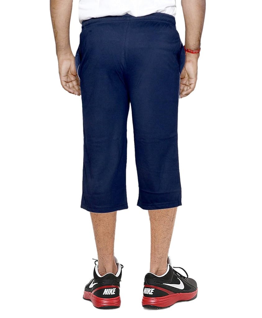 indiweaves men's capri (blue)