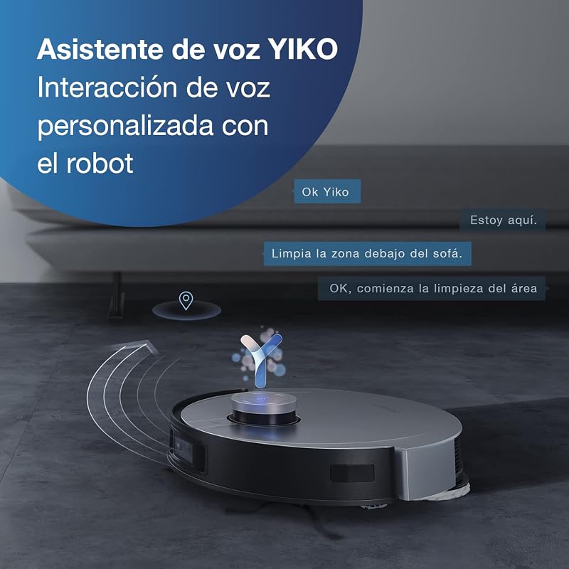 , Robot Aspirador DEEBOT X1, con función de fregado y estación de aspiración (3,2L), potencia aspiración de 5000 pa, evitación de obstáculos y mapeo 3D, diseño Jacob Jansen, batería de 5200 mAh