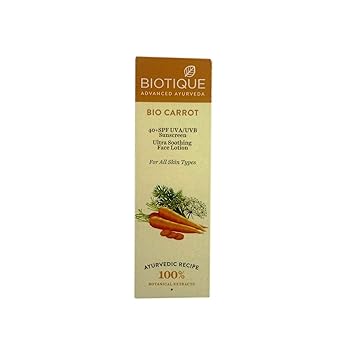 BIOTIQUE BIO CARROT 40+ SPF UVA/UVB SUNSCREEN LOTION 120ML
