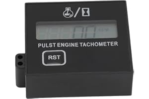 EVGATSAUTO Inductive Tachometer Digital RPM Meter Compact Rechargeable for 2 or 4 Stroke Engine, Ideal for Chainsaws Boats AT
