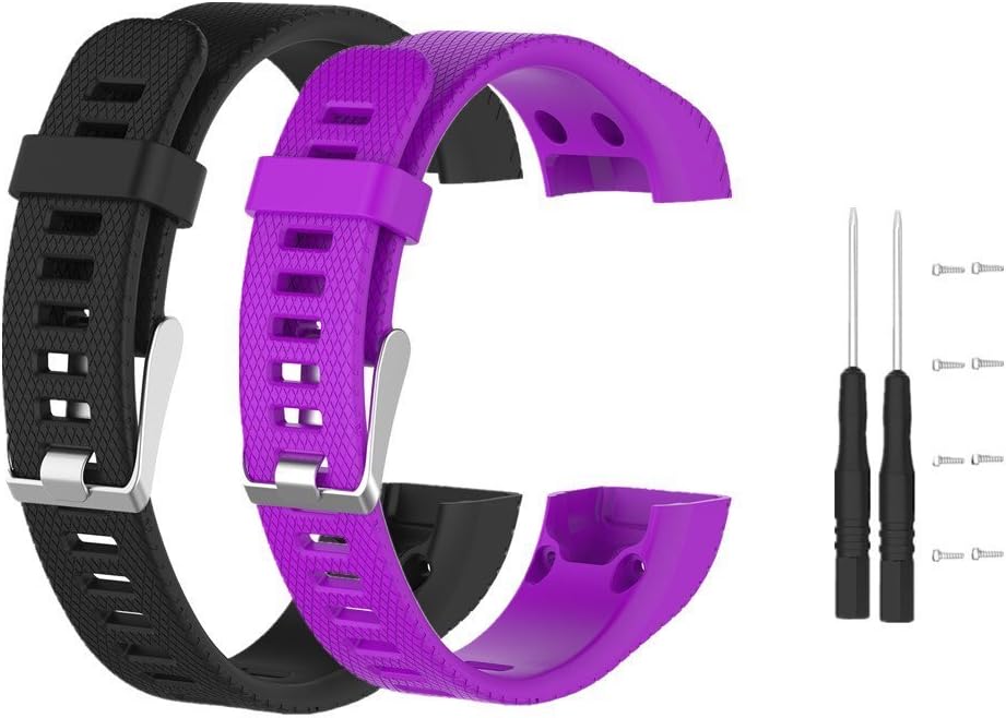 Muovrto Watch Strap for Garmin Approach X40/X10, Silicone Replacement Sport Band Watch Band Strap for Garmin Vivosmart HR Plus