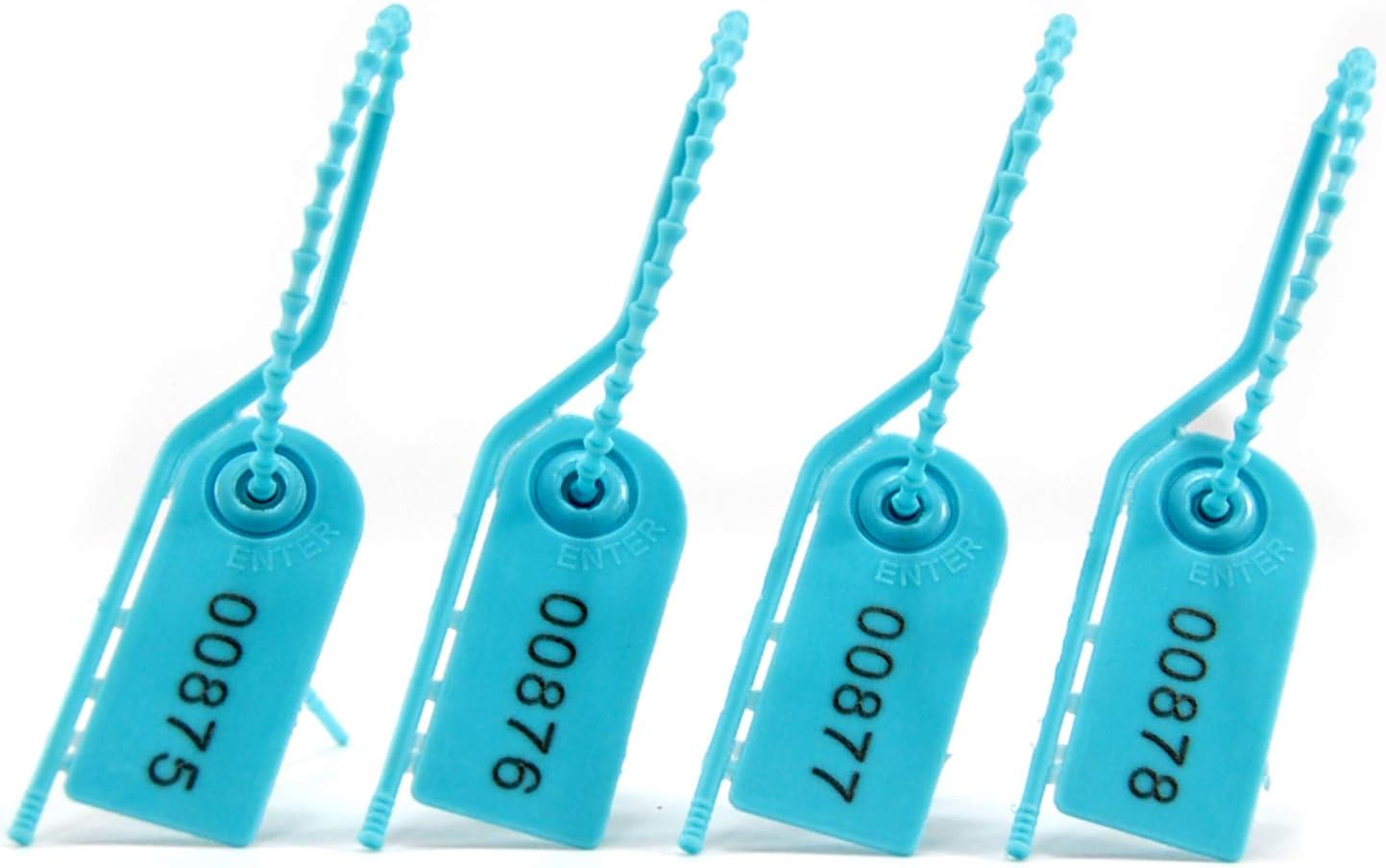 500 X Blue Security Tags Cable Ties Numbered Pull Tite Secure Anti