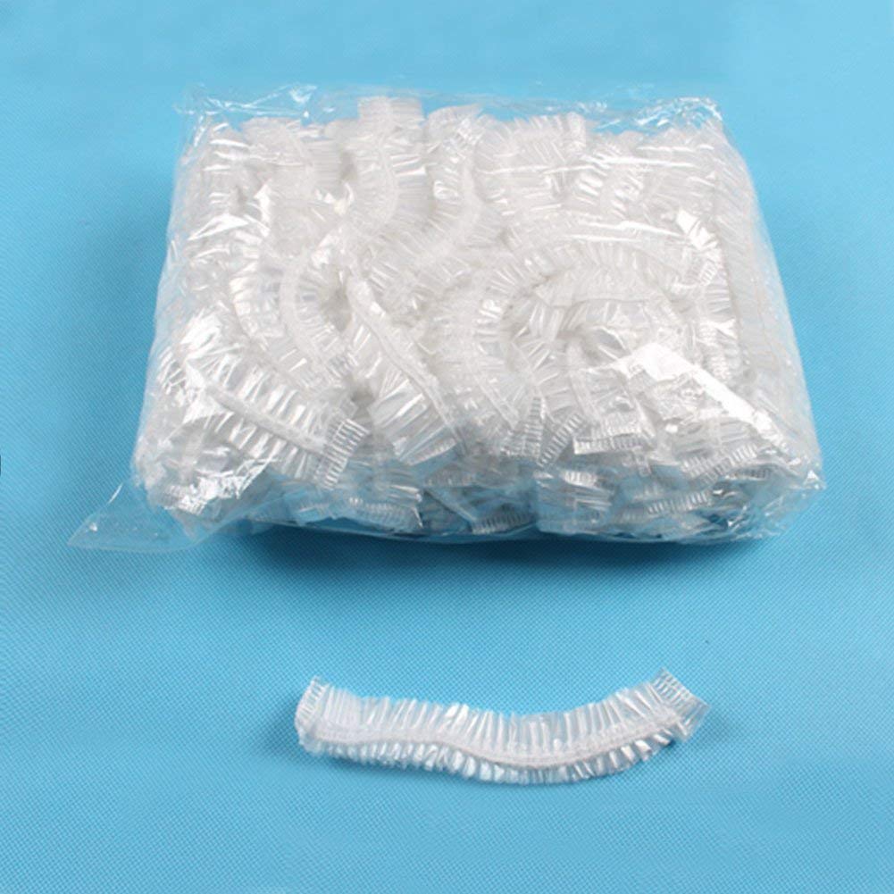 Shower Cap Disposable - 100 Pcs Thickening Women Shower Caps Normal Size : Beauty