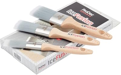 ProDec Advance 3 Piece Ice Fusion Oval Paint Brush Set 1, 1.5, 2in