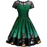 Womens Halloween Vintage Dress Short Sleeve Floral Lace A Line | Desertcart  QATAR