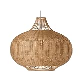 KOUBOO Wicker Pear Shaped Pendant Lamp, X-Large Brown