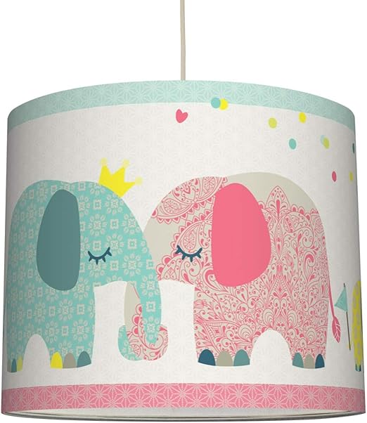 Anna Wand Hangelampe Family Elephant Lampenschirm Fur Kinder Baby Lampe Mit Elefanten Sanftes Kinderzimmer Licht Madchen Junge O 40 X 34 Cm Amazon De Kuche Haushalt