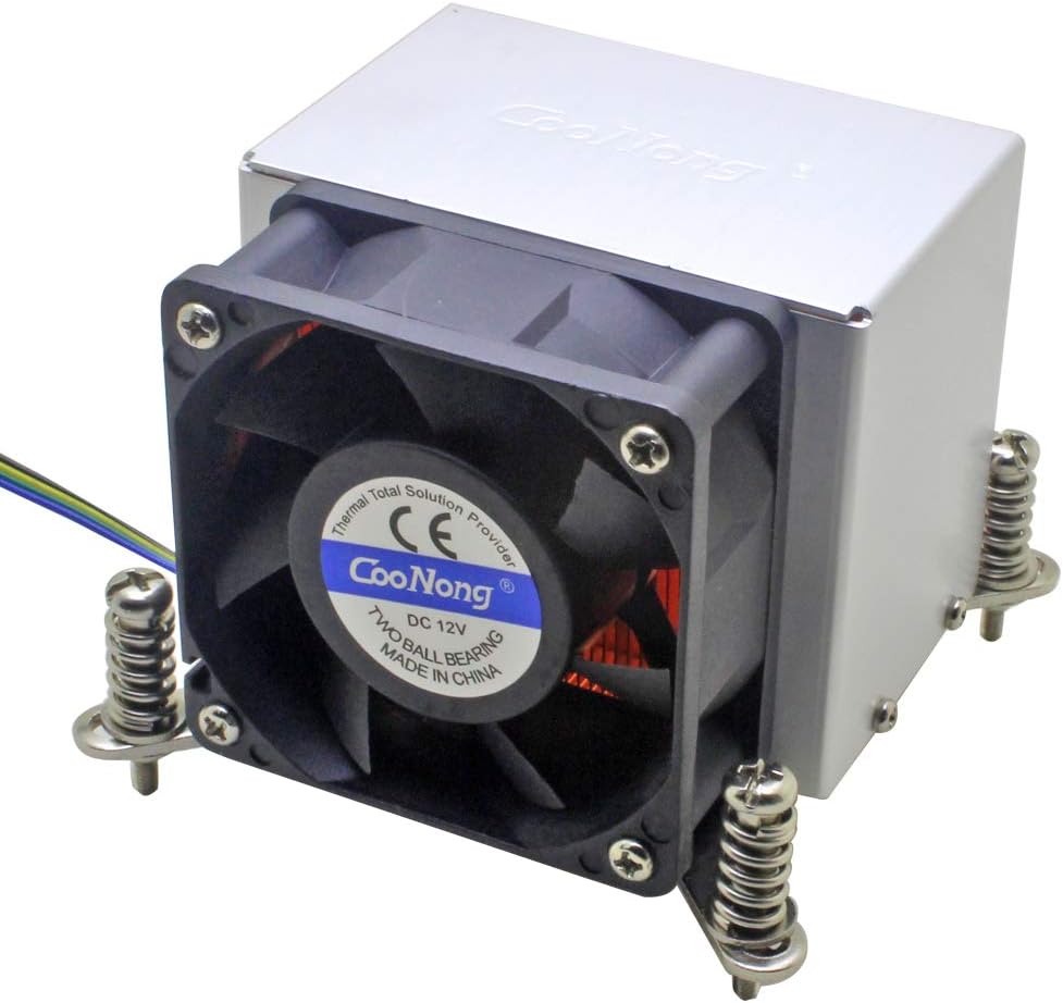 2U Server CPU Cooler Copper Base+Copper fin for Intel LGA