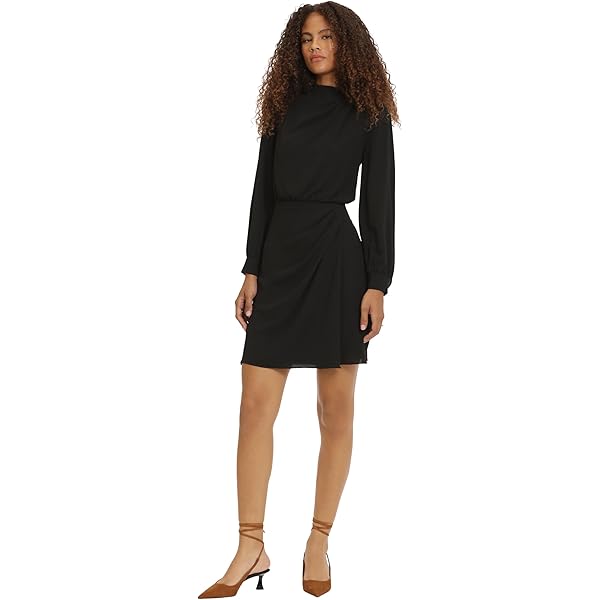 fitted lace wedding dress BCBG MAXAZRIA BLACK KNIT DRESS – leefluxury.com main image 1