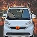 Crusar Halloween Festive Vehicle Costume with Pumpkin and Black Bat Wings