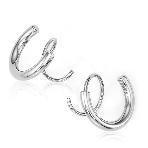 Spiral Hoop Twist Double Earrings 14K Gold Helix Spiral Earrings