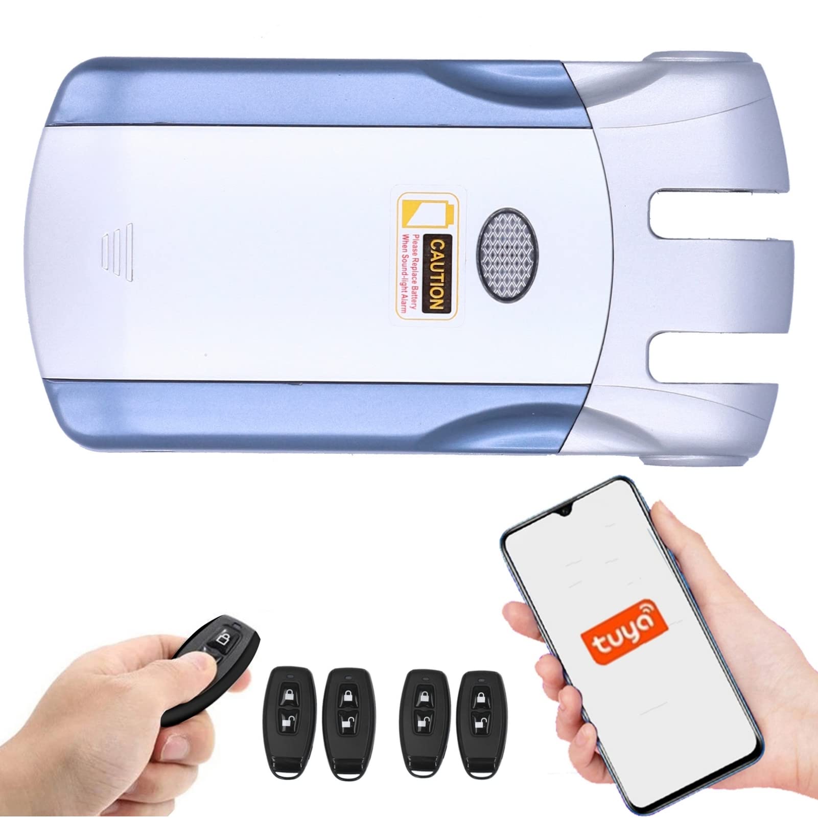 WiFi Smart Lock Kit, Remote Control Keyless Entry Deadbolt Access Door Lock, Electronic Door Lock, TUYA Remote Control Lock Invisible Intelligent Anti‑Theft Device Home Security for Home Hotel