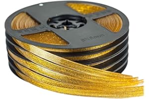 JACKLOVE Self-Adhesive PU Caulk Tape - Waterproof Caulk Strip for Bathroom, Kitchen, and Toilet (7.5mm Width,236 Inch/roll) (Gold)