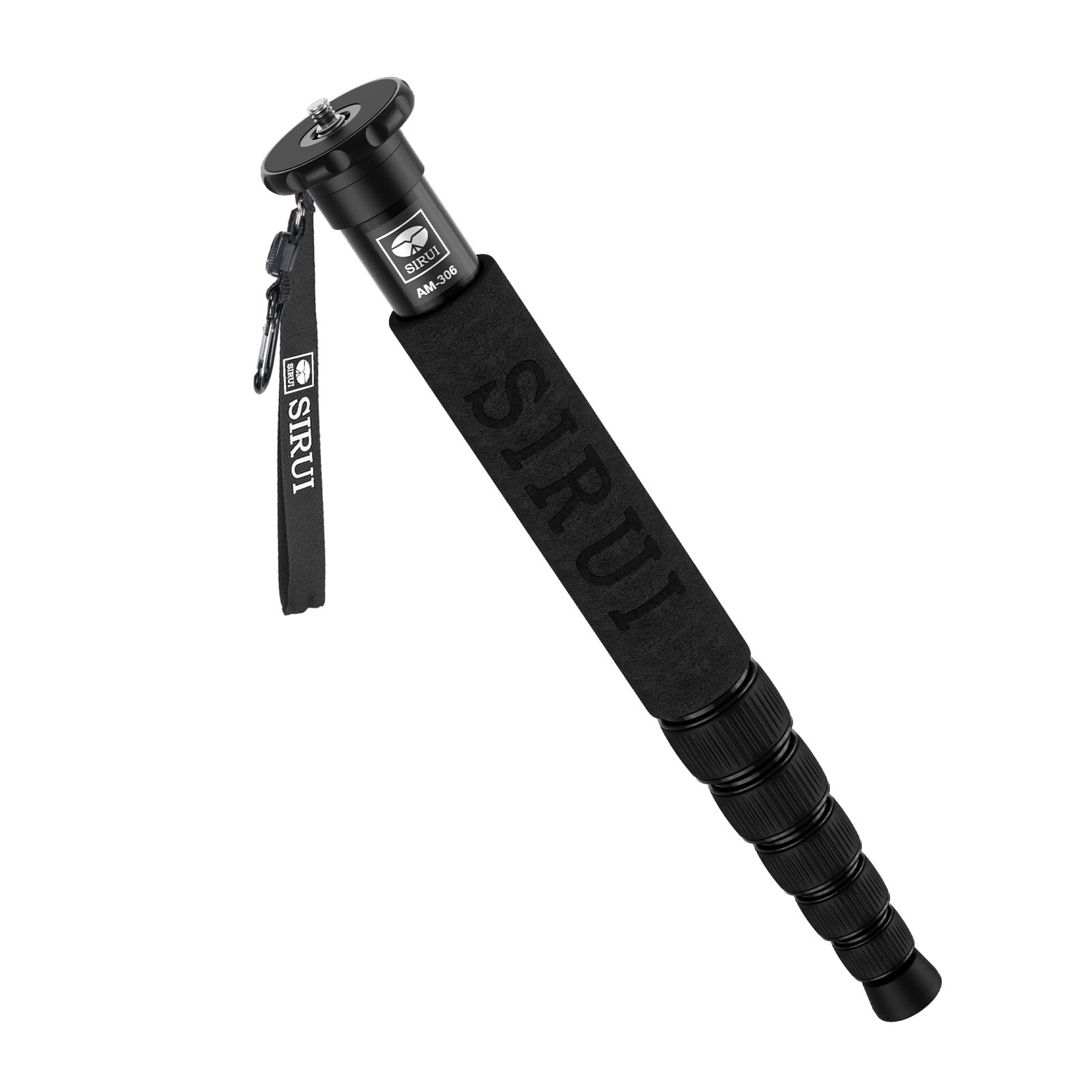 SIRUI AM-306M Camera Travel Monopod Aluminium Height 155 cm Maximum Load 10 kg Weight 0.56 kg with Hand Strap and Compass