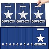 qhqqwzxqc 50 PCS Blue Cowboy Football Party Favor Bags Football Plastic Goodie Candy Gift Bags Sport Themed Party Supplies Decorations Cowboys Goodie Bags
