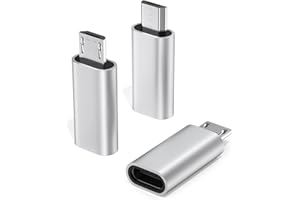 USB C to Micro USB Adapter, Type C Female to Micro B Male Charger Connector Converter for Galaxy S7/S7 Edge, Nexus 5/6 and Mi