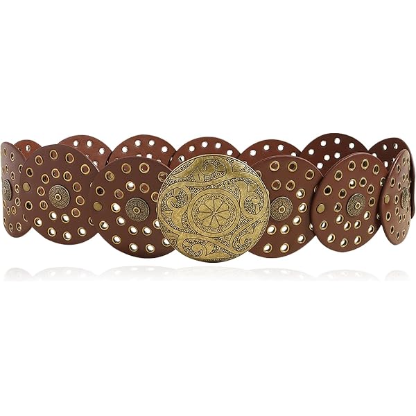 Metal Eyelets Oval Belt Aesthetic Hollowed Out Belt Bohemian  display picture 3