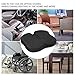 GUGULE New Enhanced Design Butterfly-Shaped Coccyx Seat Cushion,Non-Slip Foam Comfort Orthopedic Coccyx Wedge Pillow for Tailbone Pain and Injury (Black)