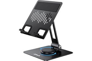 JETech Tablet Stand, Adjustable Swivel Desktop Holder with 360 Degree Rotating Base, Foldable Cradle for iPad/iPad Air/Pro/Mi