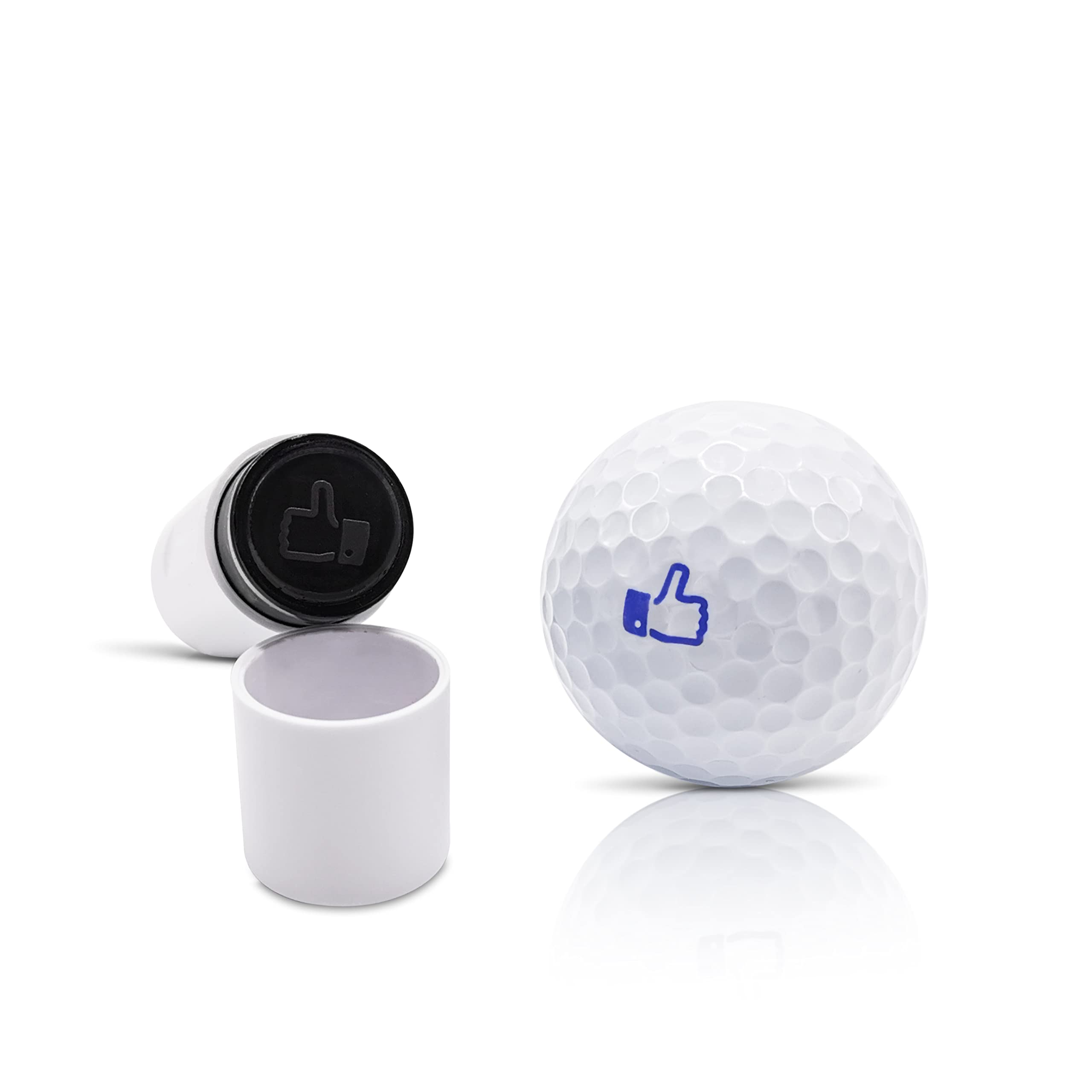 SWVL Sports Thumbs Up/Like Golf Ball Stamp Marker Multiple Designs Faces, Emojis Icons & More