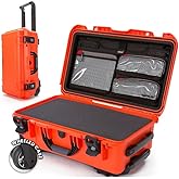 NANUK 935 Hard Case with Cubed Foam – Waterproof Protective Equipment Case with Wheels, 22” x 14” x 9” – Dustproof and Impact Resistant, Airline Carry-On Approved – Orange