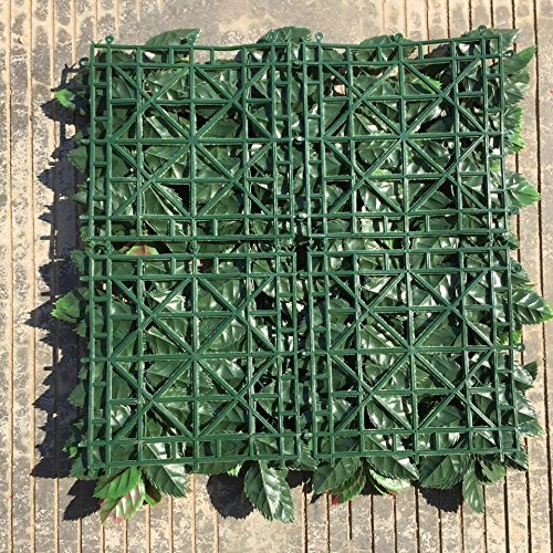 Porpora Artificial Hedge Plant, Greenery Panels Suitable for Both Outdoor or Indoor use, Garden, Backyard and/or Home Decorations, European Holly 20 x 20 Inch (12 pack) by e-Joy - Thumbnail 4
