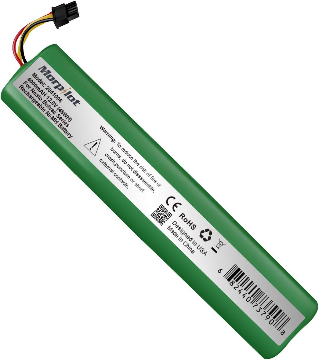 Morpilot 12V 4000mAh NiMh Battery for Neato Botvac Series 70e, 75, 80, 85 Robotic Vacuum 945-0129 945-0174 (Not compatible with Neato D3 D5 D7): Home & Kitchen