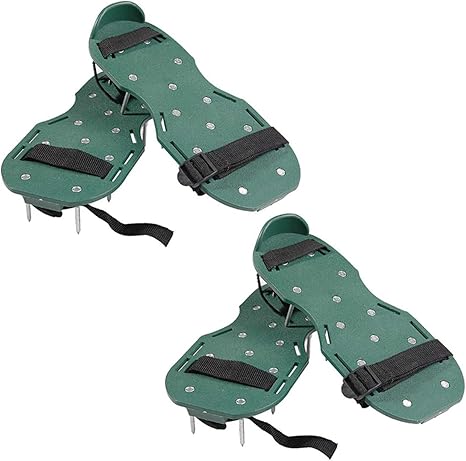 Amazon Co Jp フェリモア ガーデンスパイク 芝生スパイク エアレーション 芝の穴あけ 土壌改良 靴に取り付け 2足セット Diy 工具 ガーデン