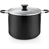 Cook N Home Nonstick Stockpot with Lid 10.5-Qt Black