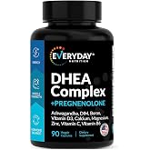 EVERYDAY NUTRITION DHEA Micronized 200mg Pregnenolone Supplement, 90 Ct | Complex for Men &amp; Women, Ashwagandha, DIM, Magnesium, Boron, Calcium, Zinc, Vitamin D3, C &amp; B6, Hormone, Metabolism, Energy.