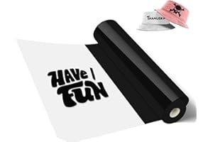 Thamlora Black Htv Heat Transfer Vinyl, 12" x 20ft Iron on Vinyl for Shirts, Black Htv Roll Compatible with Cutting Machine, 