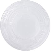 Karat FP-PL400-PP 3.25 oz., 4 oz. &amp; 5.5 oz PP Portion Cup Lids (Case of 2500)