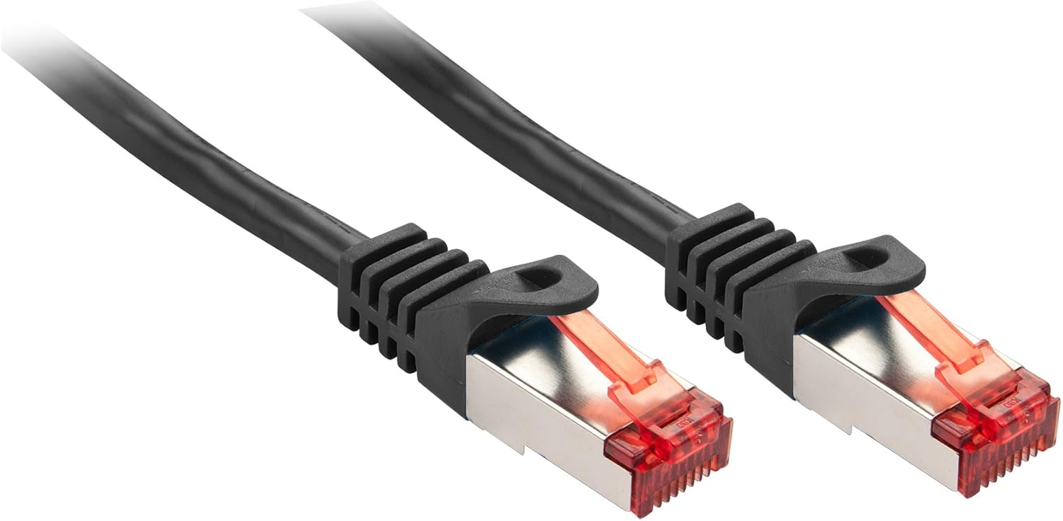 Lindy 47373 Basic Cat.6 S/FTP 1.5m Black Network Cable, 1.5 meters