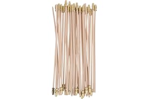Toyvian 40pcs Mini Wooden Flagpole Replacement Sticks 30cm Handheld Flag Poles for Sport Events Meeting Room
