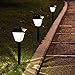SUNWIND Solar Powered Garden Lights - 6 Pack Square Waterproof Outdoor Path Lights Solar Powered for Path Patio Lawn Backyard Landscaping Lighting
