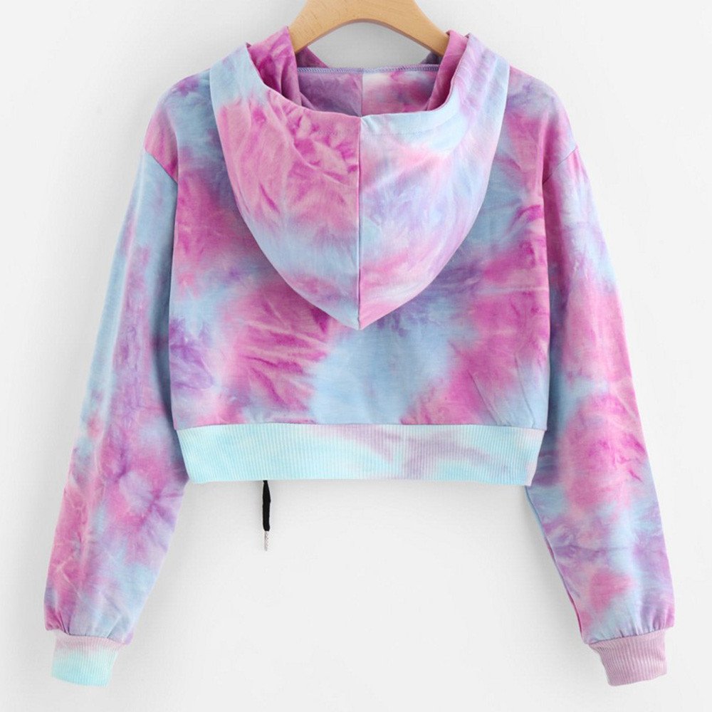 tie dye crop top sweatshirt