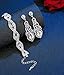 Hanpabum Bridal Wedding Jewelry Set for Women Bracelets and Dangle Teardrop Earrings Set for Women Jewelry Made with Clear Crystals (Earings and Bracelets)