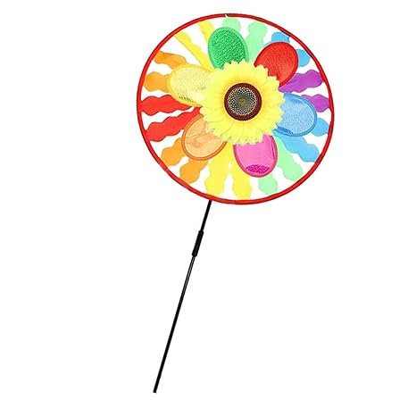 Divine Overseas Rainbow Windmill Wind windsocks Whirligig Wheel Windsocks Home Yard Camping Decor Outdoor Toy