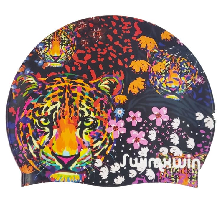 LEOPARD Fabric Swimming Cap | Swim Cap | Pool Cap | Great comfort and fit | Art and Swimming