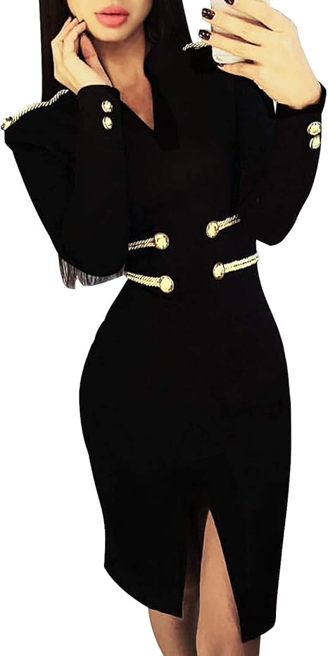 black bodycon evening dress