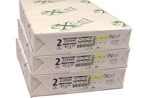 EXCEL GLFR Excel One Carbonless 2-Part Reverse Paper (Canary Yellow / Bright White), 8.5" x 11", (230949), 250 Sets Per Ream - Three (3) Reams (750 Sets)