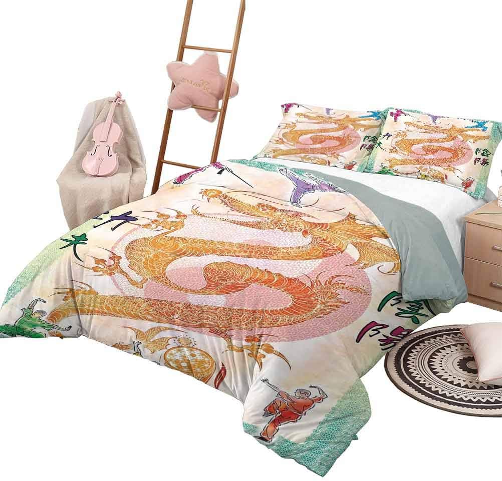 DayDayFun Bedspread Coverlet Set Dragon Custom Bedding