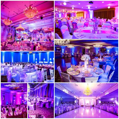 Rechargeable Wireless Par Lights 3X4W LED Uplighting RGBW 4 in 1 Stage Lights Battery Powered Remote and DMX Control Uplights for Events Party DJ Live Show Wedding Church 4Packs