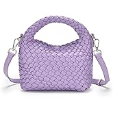 Vegan Leather Woven Crossbody Bag,Mini Hobo Handbags,Crossbody purse for Women, Small woven tote bag with Adjustable straps