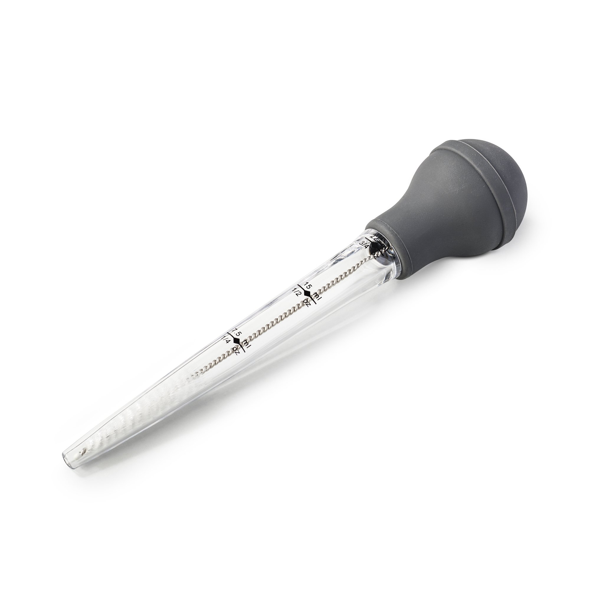 Zeal Acrylic Baster with Cleaning Brush, Silicone, Dark Grey, 25 cm