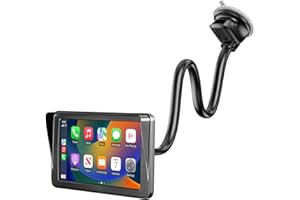 1Zero for Replacement CarPlay Mount, CarPlay Screen Mount with 14-lnch Long Arm, Flexible & Bendable Strong Suction Cup, Compatible with 7-11 Inch Car Monitor, Windshield Truck Bracket Holder